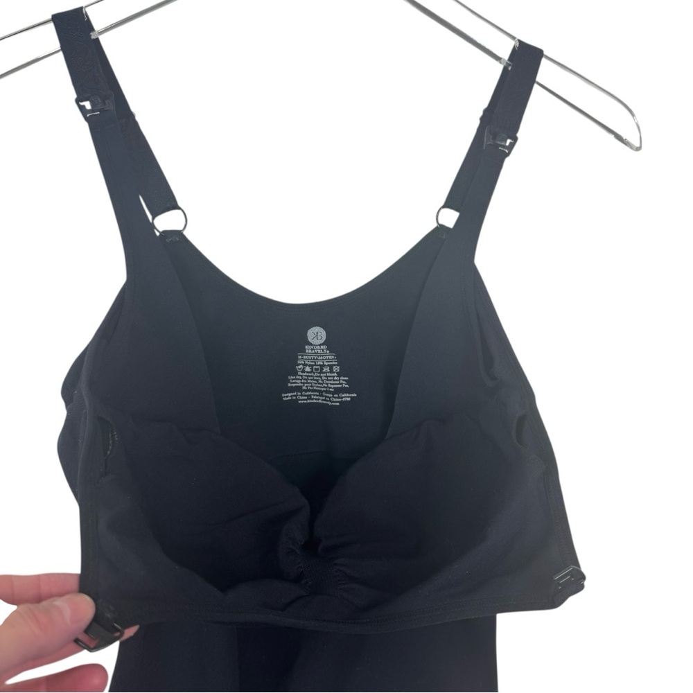 KINDRED BRAVELY Simply Sublime® Maternity & Nursing Tank Black Bra Medium Busty - Picture 9 of 14